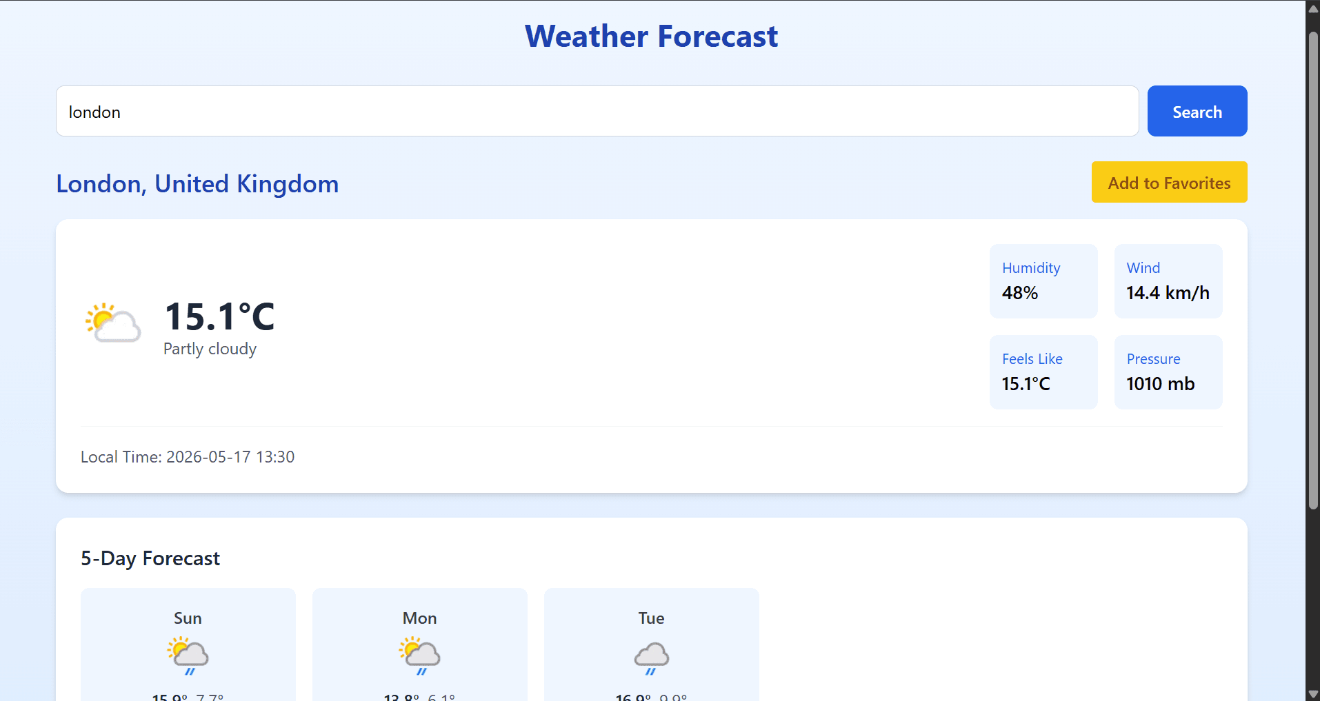 Weather Forecast App