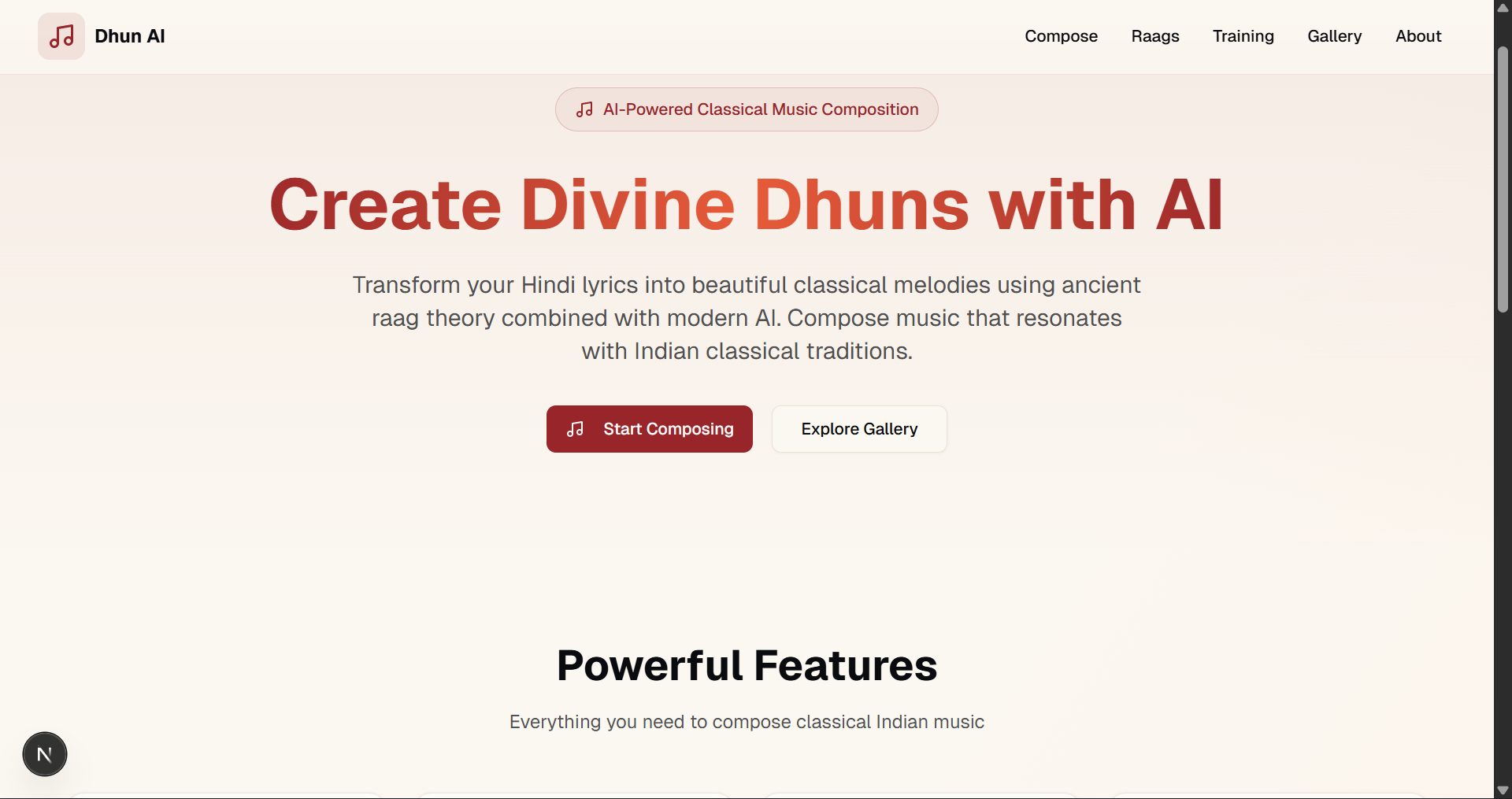Dhun AI — Indian Classical Music Composition System