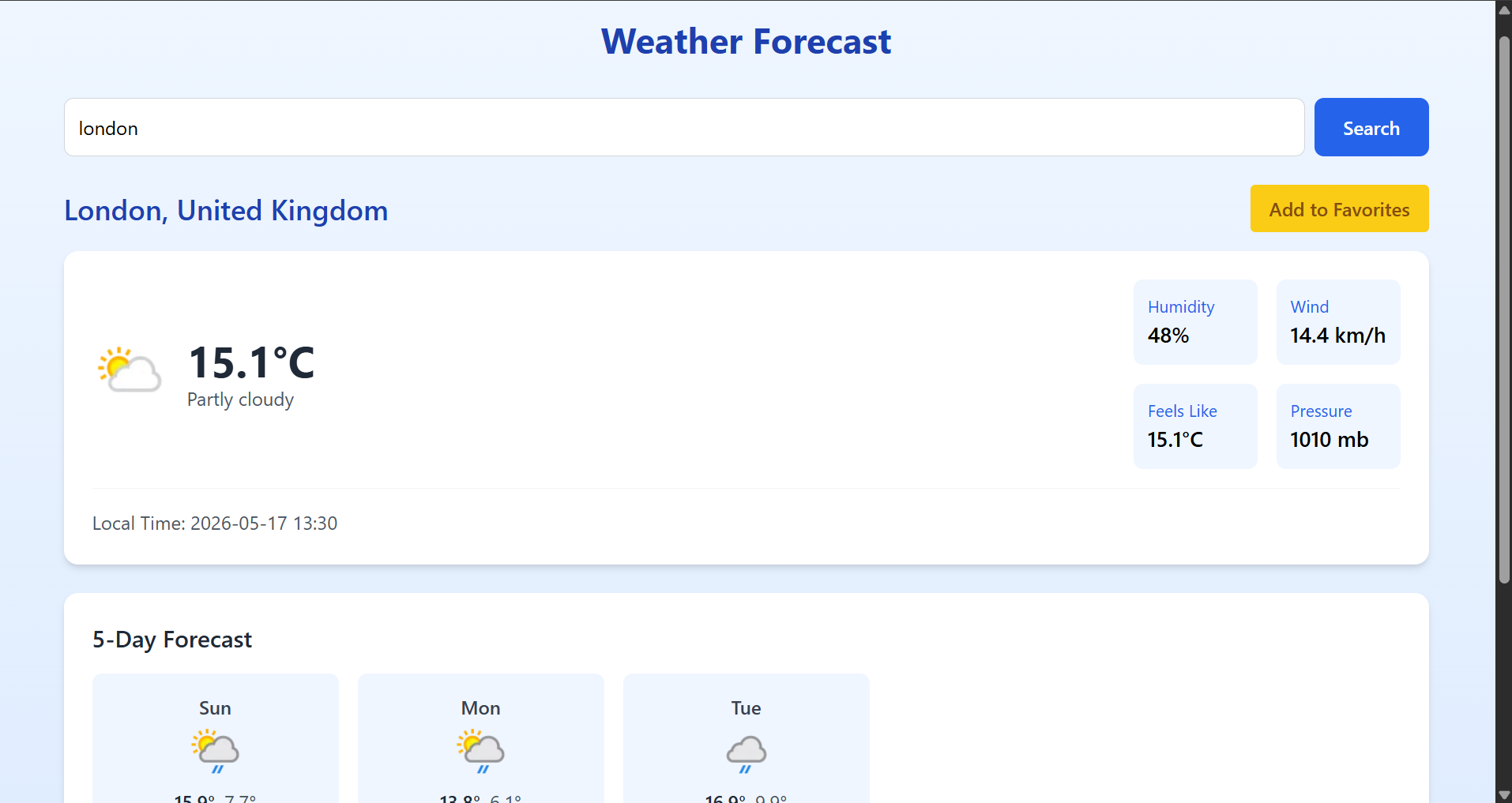Weather Forecast App